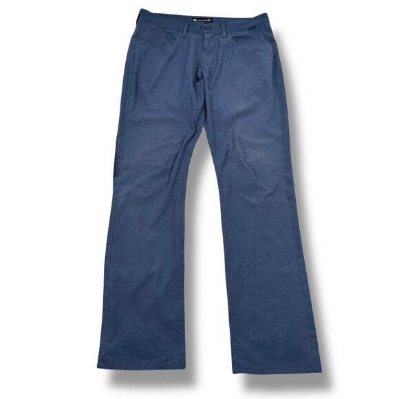 Travis Mathew Golf Pants Men’s 32 Navy Blue Cotton 5-Pocket Stretch Performance - Picture 1 of 8